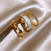 レディース用指輪   アクセサリー  復古ファッション  3点セット      金属 リング  欧米風