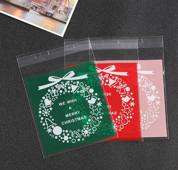 2022 人気！粘着シール付き  キリンシリーズ    クリスマス　包装(100枚） 可愛い3色