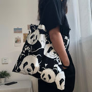 トートバッグ　エコバッグ　ズックバッグ　パンダ　panda　デザイン　INS　韓国ファッション