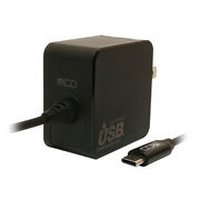 ミヨシ GaN USB-PDケーブル一体型 65w 黒 1.5m IPA-GC15AN/B