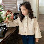 秋　韓国子供服　キッズ服 　長袖 コート　女の子　トップス　エレガント　 ファッション
