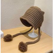 超人気インスタグラムで話題  毛糸の帽子 秋 冬 包頭 イヤープロテクター ニット帽 暖かい 大人気