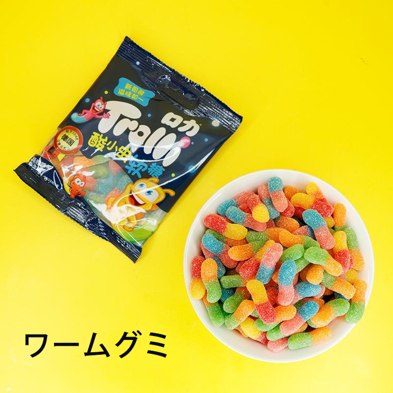 イチゴ ぶどう コーラ ワーム グミ トローリ お菓子 甘酸っぽい ...