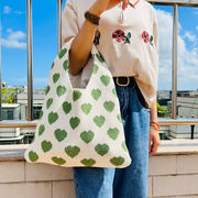新着韓国風 バッグ トートバッグ ショルダーバッグ ニットバッグ ニット編みバックレディースハンドバッグ