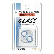 iPhone 13 mini / 13  ガラスフィルム カメラ メタリック 10H 2眼カメラモデル/ブルー