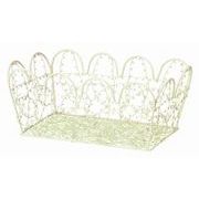 ちどり産業 小物入れ ワイヤーかご 大 アイボリー ( 小物収納 カゴ )