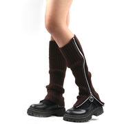 暖かいウールの靴下　大人の脚カバー　靴下の秋と冬のニットの足カバーyy0023