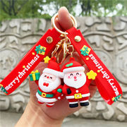 新作キーホルダー ★クリスマスリング エレガント サンタクロース バングル  シリコンリング ファッション