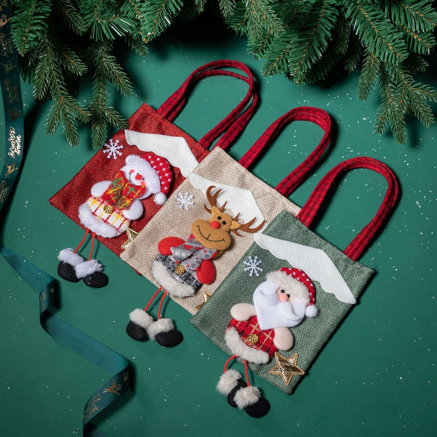 新品★クリスマス★ DIYかわいいサンタクロースギフトバッグ クラフト クリスマスラッピング袋