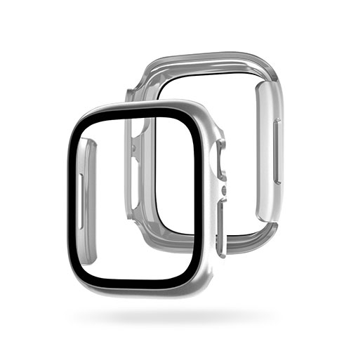 EGARDEN ガラスフィルム一体型ケースfor Apple Watch 45mm シルバ