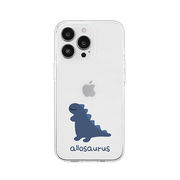 AKAN ソフトクリアケース for iPhone 14 Pro アロサウルス 背面カバー