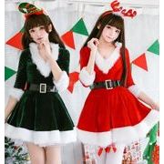 人気 クリスマス服 ワンピースコスプレ仮装 クリスマス サンタ コスプレ レディース クリスマス衣装2色