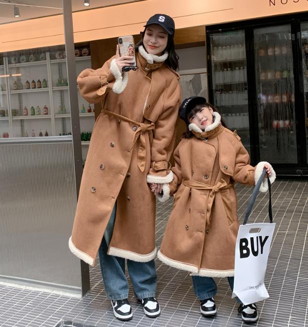 韓国風子供服 子供服 カーディガン  コート  ジャケット 長袖 裹起毛 毛皮 親子服 キッズ ファッション