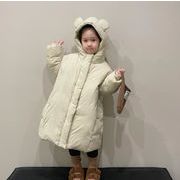 韓国子供服 コート   かわいい 子供服 裹起毛 トップス カーディガン 長袖  キッズ  ダウンジャケット3色