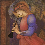 グリーティングカード クリスマス「縦笛を吹く天使」 メッセージカード