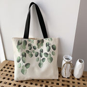 トートバッグ　エコバッグ　ズックバッグ　キャンバス　鞄　韓国ファッション　木の葉