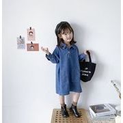 INS 2023春夏 韓国風子供服 デニムスカート ベビー服  かわいい デニム ワンピース 女の子 キッズ