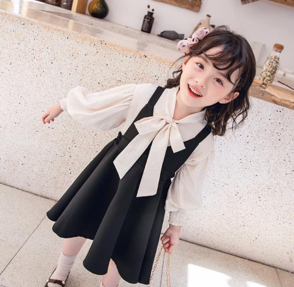 春　シャツ+スカート　女の子　子供　セットアップ　キッズ 　ファッション　子供服　入学式