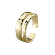 リング　指輪  シンプル ins デザインリング オープン 調節　シルバー　ゴールド