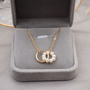 ネックレス  necklace  シンプル ゴールド  チェーン　淡水パール  韓国
