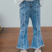 【2023春新作】韓国風子供服 ベビー服 キッズ 女の子 ロングパンツ デニムパンツ