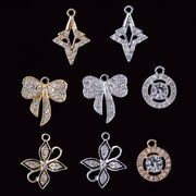 合金チャームデコパーツ チャームDIYアクセサリー 貼り付けパーツ 手芸材料 ヘアアクセサリーパーツ