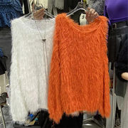 最終プライス 早い者勝ち オフショルダー セーター 秋冬 デザインセンス ギャザリング ニットトップス