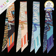 ボヘミア風 スカーフ 細スカーフ ネッカチーフ バッグスカーフ 長方形スカーフ バッグ飾り おしゃれ