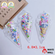 PVCデコパーツ DIY素材 アクセサリー 貼り付けパーツ 手芸材料 ヘアアクセサリーパーツ