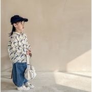 2023 春新作 韓国版 ウサギ匹 綿 シャツ 上着 赤ちゃん 男女兼用 トップス 子供服 2色