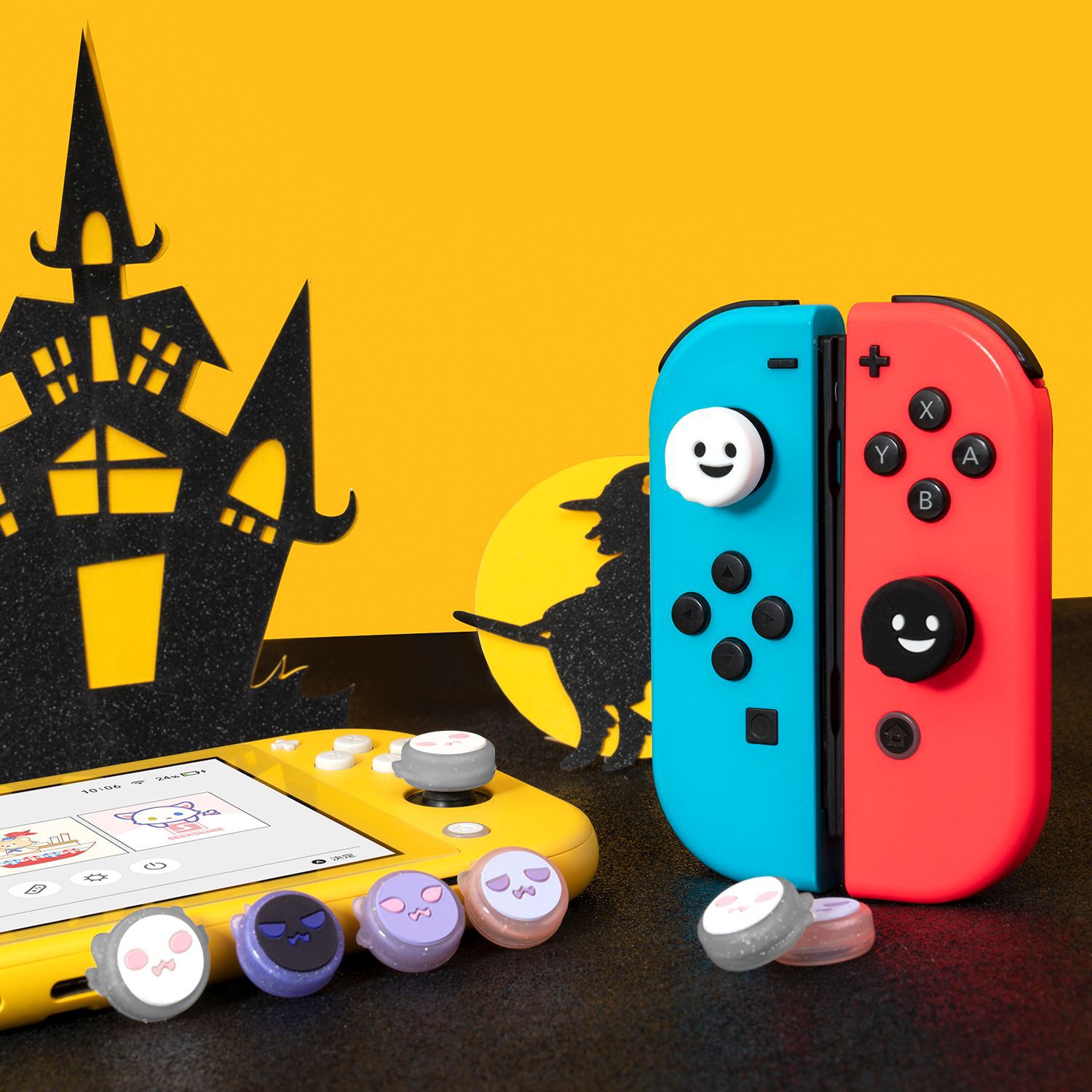 シリコーンおばけのゲーム コンソール ロッカー キャップ、Switch、ロッカー保護キャップ