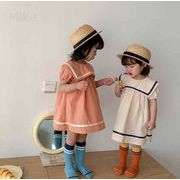 2023新作 子供服 女の子 可愛い 半袖 ワンピース キッズ ワンピース デザイン感 韓国子供服