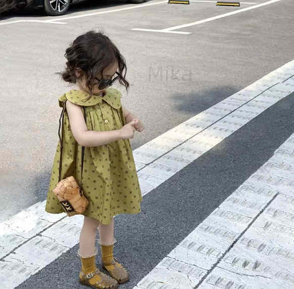 ワンピース 女の子 韓国子供服 半袖 キッズ デザイン感 2023新作 ワンピース 子供服 可愛い
