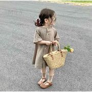 女の子 韓国子供服 半袖 キッズ ワンピース デザイン感 2023新作 ワンピース 子供服 可愛い