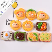 朝食 トースト パン 目玉焼き ぶた 樹脂パーツ デコパーツ DIYパーツ 手芸 ハンドメイド アクセサリー