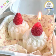 ケーキ 可愛い イチゴ 蝋燭 キャンドル 香り物 ギフト 韓国 人気