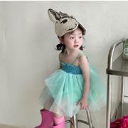 2023春夏 韓国風子供服 キッズ レーススカート ワンピース かわいい ベビー服 女の子2色