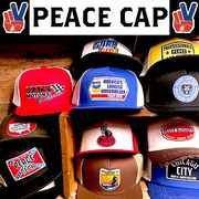 【世界で１番平和な帽子】 PEACE CAP アメリカン ワッペン メッシュキャップ 極上の12点セット