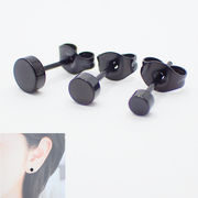 コイン型 スタッドピアス 片耳用 3サイズ サージカルステンレス ピアス 男女兼用 メンズ 国内発送  SUS316