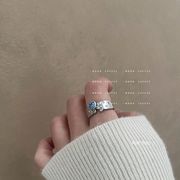 指輪　リング　アクセサリー　韓国ファッション　デザイン　ワイド　金属　ストーン