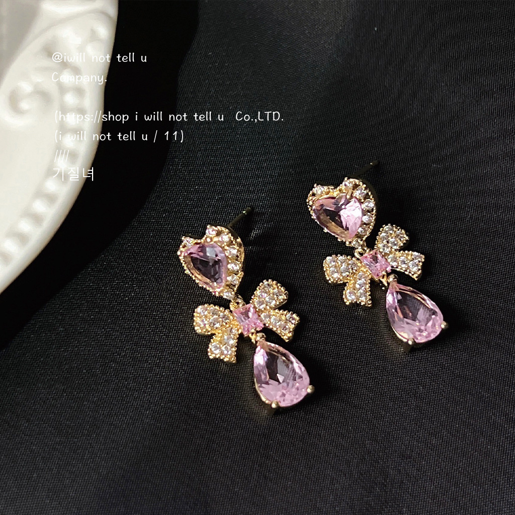 早割クーポン！ ピアス 薄ピンクダイヤ アクセサリー アレルギー 14Kメッキ S925 アクセサリー