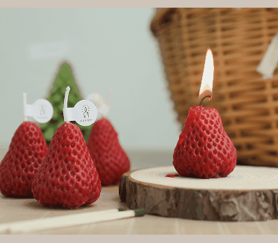 激安 人気 ローソク 蝋燭アロマキャンドル candle イチゴ苺 フレグランス インテリア ギフト 3/4cm