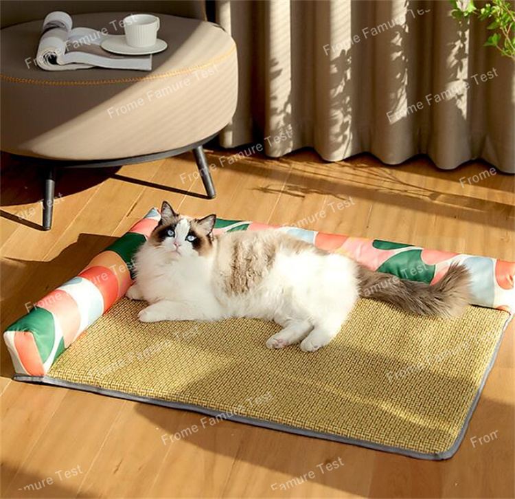 ペット用品　冷感ペットベッド クッション 犬 猫 夏 洗える ラタンマット 夏猫用ベッド  暑さ対策