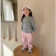 春秋新作    女の子 ニットトップ、 子供服、  ファッションプルオーバーセーター ★80-130