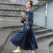 新作　レディースワンピース　韓国風ファッション 　デニムワンピース
