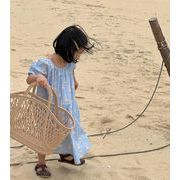 2023夏服新作 ワンピース 可愛い 子供服 ベビー服 ブラウス 韓国子供服  韓国風 90-150