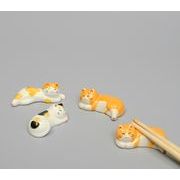 ins  雑貨  模型  撮影道具  ミニチュア  インテリア置物  陶器  猫  モデル  箸置き   箸立て  3色