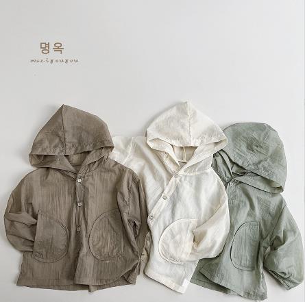 2023夏人気   韓国風子供服   キッズ   ベビー服   トップス   コート   日焼け防止   涼しい  長袖  3色