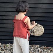 ins夏人気  韓国風子供服  ベビー服   袖なし  トップス    ベスト   Tシャツ   カジュアル    3色