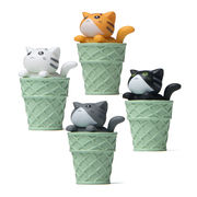 ins  模型   ミニチュア   インテリア置物    モデル   抹茶アイス    猫  アイスクリーム   4色